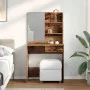 Tocador con espejo envejecida 74,5x40x141 cm de , Mesas - Ref: Foro24-857007, Precio: 88,95 €, Descuento: %