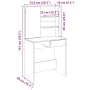 Tocador con espejo envejecida 74,5x40x141 cm de , Mesas - Ref: Foro24-857007, Precio: 88,95 €, Descuento: %