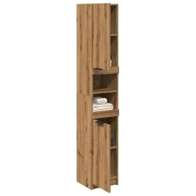 Armario de baño madera ingeniería roble artisan 32x34x188,5 cm by , bathroom vanities - Ref: Foro24-856944, Price: 91,44 €, D...