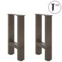 Patas para mesa de centro de acero natural 2 uds 38x(42-43) cm de , Patas para mesas - Ref: Foro24-4013279, Precio: 56,43 €, ...