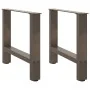 Patas para mesa de centro de acero natural 2 uds 60x(42-43) cm de , Patas para mesas - Ref: Foro24-4013287, Precio: 64,29 €, ...