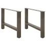 Patas para mesa de centro de acero natural 2 uds 70x(42-43) cm de , Patas para mesas - Ref: Foro24-4013291, Precio: 67,81 €, ...