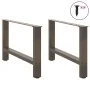 Patas para mesa de centro de acero natural 2 uds 70x(42-43) cm de , Patas para mesas - Ref: Foro24-4013291, Precio: 67,81 €, ...