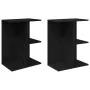 Mesitas de noche 2 uds madera de ingeniería roble negro de , Mesitas de noche - Ref: Foro24-858653, Precio: 59,07 €, Descuent...