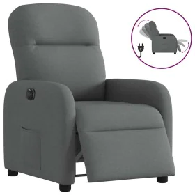 Sillón reclinable eléctrico de tela gris oscuro de , Sillones - Ref: Foro24-3302953, Precio: 245,80 €, Descuento: %
