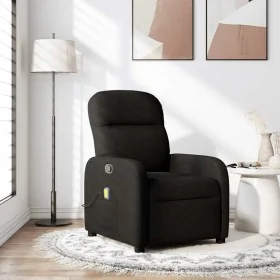 Sillón reclinable de masaje de tela negro de , Sillones - Ref: Foro24-4015534, Precio: 183,46 €, Descuento: %