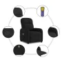 Sillón reclinable de masaje de tela negro de , Sillones - Ref: Foro24-4015534, Precio: 183,46 €, Descuento: %