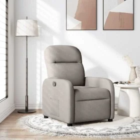 Sillón reclinable de tela gris taupe by , Armchairs - Ref: Foro24-4015529, Price: 177,10 €, Discount: %