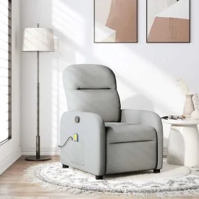 Sillón de masaje reclinable de tela gris nube de , Sillones - Ref: Foro24-4015541, Precio: 198,79 €, Descuento: %