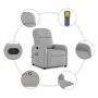 Sillón de masaje reclinable de tela gris nube de , Sillones - Ref: Foro24-4015541, Precio: 198,79 €, Descuento: %