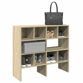 Zapateros 2 uds apilables roble sonoma 89,5x30x40 cm de , Organizadores de vestidores y perchas de barra - Ref: Foro24-858844...