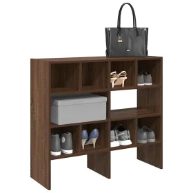 Zapateros 2 uds apilables roble marrón 89,5x30x40 cm de , Organizadores de vestidores y perchas de barra - Ref: Foro24-858852...