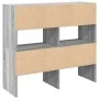 Zapateros 2 uds apilables gris sonoma 89,5x30x40 cm de , Organizadores de vestidores y perchas de barra - Ref: Foro24-858850,...