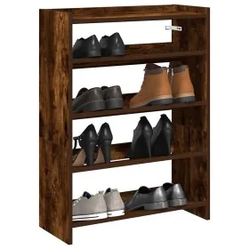Zapatero madera contrachapada roble ahumado 60x25x81 cm de , Zapateros y organizadores de calzado - Ref: Foro24-859882, Preci...