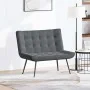 Banco de terciopelo gris oscuro 110x74x84 cm de , Bancos - Ref: Foro24-4012338, Precio: 203,56 €, Descuento: %