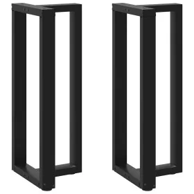Patas de mesa bar forma T 2 uds acero negro 40x35x(100-101) cm de , Patas para mesas - Ref: Foro24-4013084, Precio: 155,74 €,...