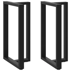 Patas de mesa bar forma T 2 uds acero negro 60x35x(100-101) cm de , Patas para mesas - Ref: Foro24-4013092, Precio: 168,92 €,...