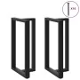 Patas de mesa bar forma T 2 uds acero negro 60x35x(100-101) cm de , Patas para mesas - Ref: Foro24-4013092, Precio: 168,92 €,...