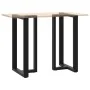 Patas de mesa bar forma T 2 uds acero negro 60x35x(100-101) cm de , Patas para mesas - Ref: Foro24-4013092, Precio: 168,92 €,...
