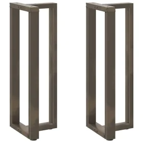 Patas mesa bar forma T 2 uds acero natural 50x35x(110-111) cm de , Patas para mesas - Ref: Foro24-4013103, Precio: 143,01 €, ...