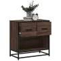 Mesilla de noche roble marrón 60x31x60 cm madera contrachapada de , Mesitas de noche - Ref: Foro24-848698, Precio: 66,09 €, D...