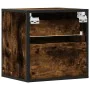 Mesita de noche de pared color roble ahumado 40x31x39,5 cm by , Nightstands - Ref: Foro24-848728, Price: 45,05 €, Discount: %