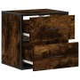 Mesita de noche de pared color roble ahumado 40x31x39,5 cm by , Nightstands - Ref: Foro24-848728, Price: 45,05 €, Discount: %