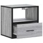 Mesita de noche de pared gris sonoma 40x31x39,5 cm de , Mesitas de noche - Ref: Foro24-848740, Precio: 42,05 €, Descuento: %