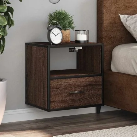 Mesita de noche de pared color roble marrón 40x31x39,5 cm de , Mesitas de noche - Ref: Foro24-848742, Precio: 42,05 €, Descue...