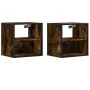 Mesitas de noche pared 2 uds color roble ahumado 40x31x39,5 cm de , Mesitas de noche - Ref: Foro24-848749, Precio: 57,09 €, D...