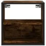 Mesitas de noche pared 2 uds color roble ahumado 40x31x39,5 cm de , Mesitas de noche - Ref: Foro24-848749, Precio: 57,09 €, D...