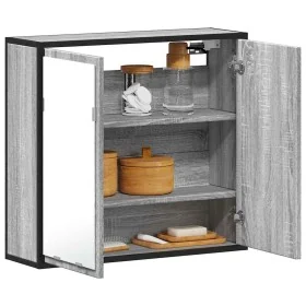 Armario con espejo de baño madera gris sonoma 65x20x60 cm by , bathroom vanities - Ref: Foro24-849257, Price: 87,18 €, Discou...