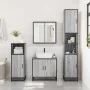 Armario con espejo de baño madera gris sonoma 65x20x60 cm de , Tocadores de baño - Ref: Foro24-849257, Precio: 87,18 €, Descu...