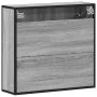 Armario con espejo de baño madera gris sonoma 65x20x60 cm de , Tocadores de baño - Ref: Foro24-849257, Precio: 87,18 €, Descu...