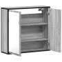 Armario con espejo de baño madera gris sonoma 65x20x60 cm de , Tocadores de baño - Ref: Foro24-849257, Precio: 87,18 €, Descu...