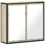 Armario con espejo de baño madera roble sonoma 65x20x60 cm de , Tocadores de baño - Ref: Foro24-849255, Precio: 84,74 €, Desc...