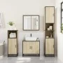 Armario con espejo de baño madera roble sonoma 65x20x60 cm de , Tocadores de baño - Ref: Foro24-849255, Precio: 84,74 €, Desc...