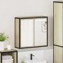 Armario con espejo de baño madera roble sonoma 65x20x60 cm de , Tocadores de baño - Ref: Foro24-849255, Precio: 84,74 €, Desc...