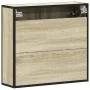 Armario con espejo de baño madera roble sonoma 65x20x60 cm de , Tocadores de baño - Ref: Foro24-849255, Precio: 84,74 €, Desc...