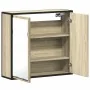 Armario con espejo de baño madera roble sonoma 65x20x60 cm de , Tocadores de baño - Ref: Foro24-849255, Precio: 84,74 €, Desc...