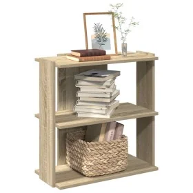 Librería 3 estantes madera ingeniería roble Sonoma 60x30x60 cm de , Librerías y estanterías - Ref: Foro24-860249, Precio: 39,...