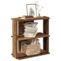 Librería 3 niveles madera ingeniería madera vieja 60x30x60 cm de , Librerías y estanterías - Ref: Foro24-860254, Precio: 38,5...