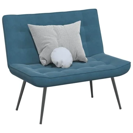 Banco de terciopelo azul 110x74x84 cm de , Bancos - Ref: Foro24-4012346, Precio: 134,79 €, Descuento: %