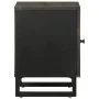 Mesita de noche de madera maciza de mango negra 40x33x46 cm by , Nightstands - Ref: Foro24-4017680, Price: 55,88 €, Discount: %