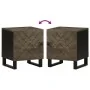 Mesita de noche de madera maciza de mango negra 40x33x46 cm by , Nightstands - Ref: Foro24-4017680, Price: 55,88 €, Discount: %