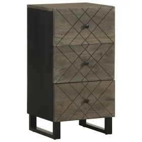 Aparador negro 40x33x75 cm madera maciza mango de , Almacenamiento para CD y DVD - Ref: Foro24-4017707, Precio: 94,03 €, Desc...
