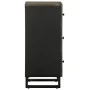 Aparador negro 40x33x75 cm madera maciza mango de , Almacenamiento para CD y DVD - Ref: Foro24-4017707, Precio: 94,03 €, Desc...