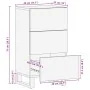 Aparador negro 40x33x75 cm madera maciza mango de , Almacenamiento para CD y DVD - Ref: Foro24-4017707, Precio: 94,03 €, Desc...