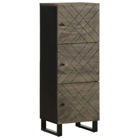 Aparador alto madera maciza de mango negro 40x33x110 cm de , Almacenamiento para CD y DVD - Ref: Foro24-4017713, Precio: 108,...
