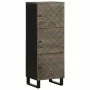 Aparador alto madera maciza de mango negro 40x33x110 cm de , Almacenamiento para CD y DVD - Ref: Foro24-4017713, Precio: 108,...